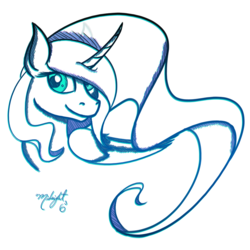 Size: 1000x1000 | Tagged: safe, artist:midnightsix3, princess luna, lunadoodle, g4, female, solo