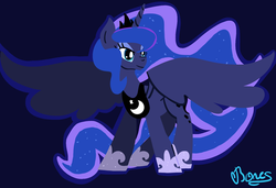 Size: 1280x877 | Tagged: safe, artist:nothin-but-my-bones, princess luna, lunadoodle, g4, female, solo