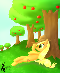 Size: 1100x1350 | Tagged: safe, artist:zanclife, applejack, earth pony, pony, g4, female, solo