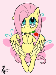 Size: 720x960 | Tagged: safe, artist:zanclife, fluttershy, g4, mouth hold