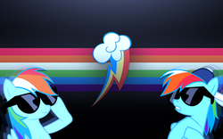 Size: 1680x1050 | Tagged: safe, artist:ex4don, artist:flutterflyraptor, artist:saksibouy, rainbow dash, g4, backwards ballcap, baseball cap, cutie mark, hat, sunglasses, swag, vector, wallpaper