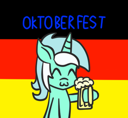 Size: 358x330 | Tagged: safe, artist:memorible, lyra heartstrings, pony, g4, :3, female, germany, oktoberfest, solo