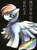 Size: 900x1220 | Tagged: safe, artist:marihico, rainbow dash, pegasus, pony, g4, depressed, female, japanese, solo, translated in the comments