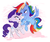 Size: 706x595 | Tagged: safe, artist:dangerfilly, rainbow dash, rarity, g4, female, lesbian, ship:raridash, shipping