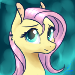 Size: 1000x1000 | Tagged: safe, artist:funnyfany, fluttershy, g4, female, portrait, solo