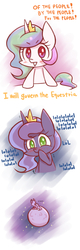 Size: 800x2500 | Tagged: safe, artist:joycall6, princess celestia, princess luna, g4, comic, laughing, lol, to the moon, younger