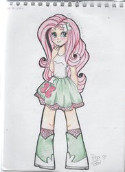 Size: 1024x1408 | Tagged: safe, artist:drawing-heart, fluttershy, equestria girls, g4, female, humanized, solo