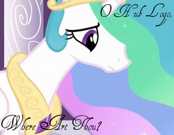 Size: 854x661 | Tagged: safe, screencap, princess celestia, g4, hub drama, hubble, image macro, meme, no logo, rest in peace, text