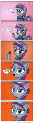 Size: 800x2847 | Tagged: safe, artist:daniel-sg, maud pie, earth pony, pony, spider, equestria girls, g4, my little pony equestria girls: rainbow rocks, comic, female, pun, solo, sparkles, the cable guy, visual pun