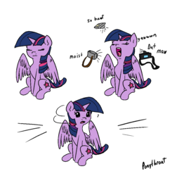 Size: 900x919 | Tagged: safe, artist:php187, twilight sparkle, alicorn, pony, g4, camera, colored, female, mare, maw, paparazzi, twilight sparkle (alicorn), yawn