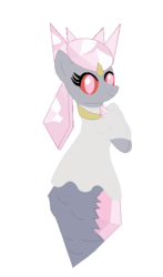 Size: 343x585 | Tagged: safe, artist:blankedapplebloom, artist:selenaede, diancie, pokémon, ponified, solo