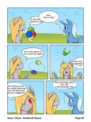 Size: 1652x2200 | Tagged: safe, artist:sewlde, trixie, oc, pony, unicorn, g4, comic, female, mare, scroll