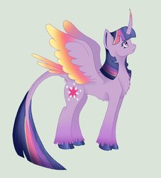 Size: 1628x1792 | Tagged: safe, artist:nastylittlecuss, twilight sparkle, alicorn, classical unicorn, pony, g4, female, horn, leonine tail, mare, solo, twilight sparkle (alicorn)