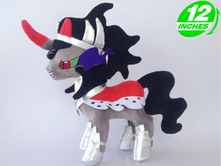 Size: 480x360 | Tagged: safe, artist:onlyfactory, king sombra, g4, bootleg, irl, photo, plushie, solo