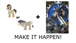 Size: 1440x810 | Tagged: safe, cranky doodle donkey, doctor whooves, time turner, donkey, earth pony, pony, g4, exploitable meme, make it happen, meme, richard newman, safeguard (mini-con), transformers, transformers cybertron, transformers galaxy force, vector prime, voice actor joke