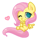 Size: 150x150 | Tagged: safe, artist:yokokinawa, fluttershy, pegasus, pony, g4, animated, cute, female, frame by frame, heart, mare, shyabetes, simple background, solo, squigglevision, transparent background, vibrating, wingding eyes