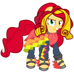 Size: 4000x4000 | Tagged: safe, artist:whatchyagonnado, sunset shimmer, equestria girls, g4, my little pony equestria girls: rainbow rocks, clothes, equestria girls outfit, female, simple background, solo, transparent background