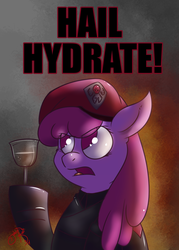 Size: 2000x2797 | Tagged: safe, artist:jorobro, berry punch, berryshine, g4, berrytube, female, hail hydra, high res, parody, pun, solo