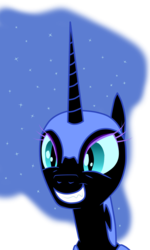 Size: 3000x5000 | Tagged: safe, artist:fryslan0109, nightmare moon, g4, cute, female, grin, nicemare moon, simple background, smiling, solo, squee, transparent background