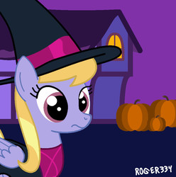 Size: 870x878 | Tagged: safe, artist:roger334, cloud kicker, g4, clothes, costume, female, nightmare night, solo, witch