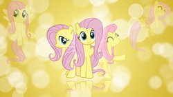 Size: 1191x670 | Tagged: safe, artist:brony6214, fluttershy, g4, bubble, dancing, floating, reflection, vector, wallpaper
