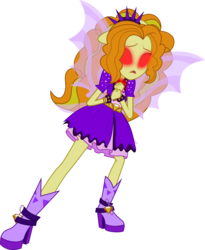Size: 4988x6070 | Tagged: safe, artist:mit-boy, adagio dazzle, equestria girls, g4, my little pony equestria girls: rainbow rocks, .svg available, absurd resolution, boots, female, fin wings, floppy ears, ponied up, red eyes, shoes, simple background, solo, transparent background, vector