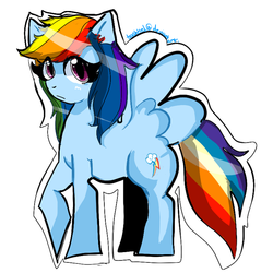 Size: 700x700 | Tagged: safe, artist:princealois, artist:trashtiel, rainbow dash, g4, female, solo