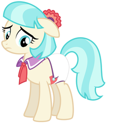 Size: 2704x2880 | Tagged: safe, artist:mlpcutepic, coco pommel, g4, diaper, female, high res, non-baby in diaper, solo