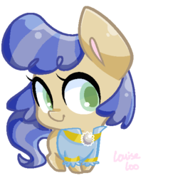 Size: 500x500 | Tagged: safe, artist:rivalcat, oc, oc only, oc:pearl pie, base used, magical lesbian spawn, offspring, parent:maud pie, parent:sapphire shores, parents:maudshores, solo