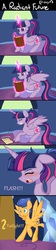 Size: 1024x4568 | Tagged: safe, artist:le-poofe, flash sentry, twilight sparkle, alicorn, pony, comic:a radiant future, g4, comic, contractions, female, going into labor, labor, male, mare, ponytail, pregnant, reading, ship:flashlight, shipping, straight, twilight sparkle (alicorn)