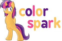 Size: 800x528 | Tagged: dead source, safe, artist:jetta-like-volkswagen, oc, oc only, oc:color spark, pony, unicorn, bipedal, cute, fluffy, header, looking at you, simple background, smiling, solo, transparent, transparent background