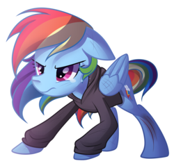 Size: 1439x1392 | Tagged: safe, artist:drawntildawn, rainbow dash, pegasus, pony, g4, clothes, crying, female, hoodie, mare, simple background, solo, transparent background