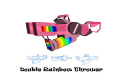 Size: 1095x730 | Tagged: safe, artist:flamingo1986, rainbow, weapon