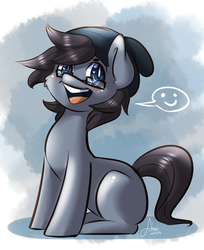 Size: 1077x1320 | Tagged: safe, artist:fatcakes, oc, oc only, pony, glasses, open mouth, solo