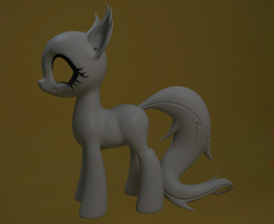 Size: 1100x900 | Tagged: safe, artist:temporal333, fluttershy, pony, g4, 3d, 3d model, blender, flutterbat, solo, vray, wip