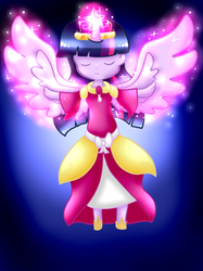 Size: 383x511 | Tagged: safe, artist:le-poofe, twilight sparkle, human, g4, eyes closed, humanized, twilight sparkle (alicorn)