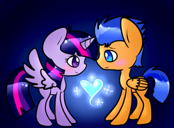 Size: 759x559 | Tagged: safe, artist:le-poofe, flash sentry, twilight sparkle, alicorn, pony, g4, blushing, female, male, mare, ship:flashlight, shipping, straight, twilight sparkle (alicorn)