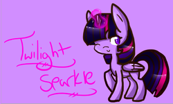 Size: 1438x860 | Tagged: safe, artist:le-poofe, twilight sparkle, alicorn, pony, g4, chibi, female, mare, solo, twilight sparkle (alicorn)