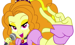 Size: 3560x2115 | Tagged: safe, artist:vaniaeditors, adagio dazzle, equestria girls, g4, my little pony equestria girls: rainbow rocks, bedroom eyes, female, foreshortening, high res, simple background, singing, solo, these are not the droids you're looking for, transparent background, vector