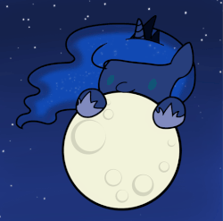 Size: 485x480 | Tagged: safe, artist:flutterluv, princess luna, series:flutterluv's full moon, g4, animated, female, moon, nom, solo, tangible heavenly object