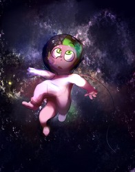 Size: 1280x1636 | Tagged: safe, artist:imsokyo, spike, daily life of spike, g4, astronaut, helmet, male, open mouth, solo, space, spacesuit