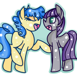 Size: 1200x1200 | Tagged: safe, artist:sugaropolis, maud pie, sapphire shores, earth pony, pony, g4, crack shipping, female, lesbian, mare, maudshores, shipping, simple background, transparent background