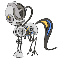 Size: 1024x1024 | Tagged: artist needed, safe, robot, aperture science, glados, ponified, portal (valve), solo