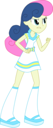 Size: 747x1781 | Tagged: safe, artist:sketchmcreations, bon bon, sweetie drops, equestria girls, g4, my little pony equestria girls: rainbow rocks, bon bon is not amused, clothes, dress, female, inkscape, simple background, solo, transparent background, vector