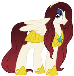 Size: 785x807 | Tagged: safe, alternate version, artist:faith-wolff, oc, oc only, oc:blade dancer, pegasus, pony, fanfic:the bridge, armor, eyeshadow, fanfic art, female, guardsmare, lidded eyes, long tail, makeup, mare, pegasus oc, royal guard, simple background, solo, transparent background, wings