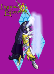 Size: 888x1200 | Tagged: safe, artist:fellroar86, rarity, anthro, legends of equestria, g4, armor, badass, female, force field, shield, solo, sword