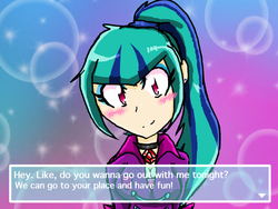 Size: 1024x768 | Tagged: safe, artist:lunaticsnivy, artist:nightthesnowtiger, sonata dusk, equestria girls, g4, my little pony equestria girls: rainbow rocks, female, humanized, solo, visual novel