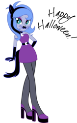 Size: 1889x3000 | Tagged: safe, artist:katequantum, princess luna, vice principal luna, cat, equestria girls, g4, clothes, costume, female, halloween, simple background, solo, transparent background, vector, younger