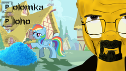 Size: 1280x720 | Tagged: safe, artist:ritorical, rainbow dash, g4, breaking bad, drugs, duo, google translate, meth, ponified