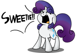 Size: 1842x1269 | Tagged: safe, artist:strangiesleepy, rarity, g4, alternate hairstyle, female, screaming, solo